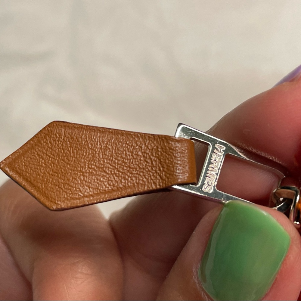 Hermes Orange Bain Flat Canvas Pouch 🧡 - Picture 4 of 13